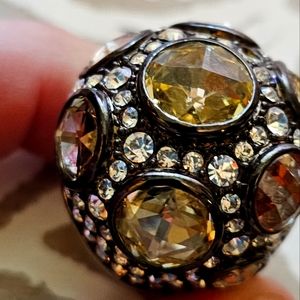 Henri Bendel Chunky On Point Crystal Ring